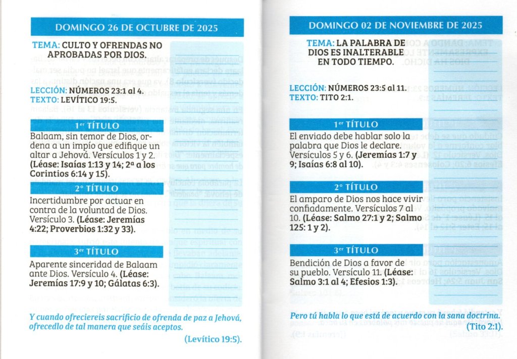 DOMINGO 02 DE NOVIEMBRE DE 2025.“LA PALABRA DE DIOS ES INALTERABLE EN TODO&nbsp;TIEMPO”.