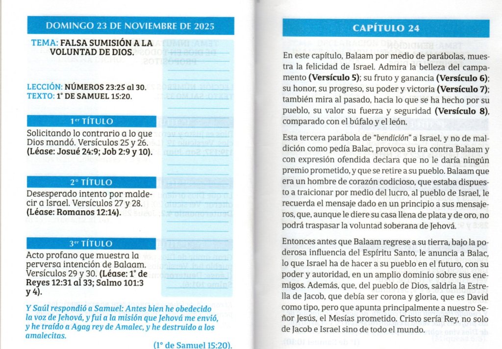 DOMINGO 23 DE NOVIEMBRE DE 2025. “FALSA SUMISION A LA VOLUNTAD DE&nbsp;DIOS”.