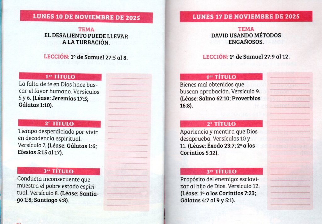 LUNES 17 DE NOVIEMBRE DE 2025. “DAVID USANDO MÉTODOS&nbsp;ENGAÑOSOS”.
