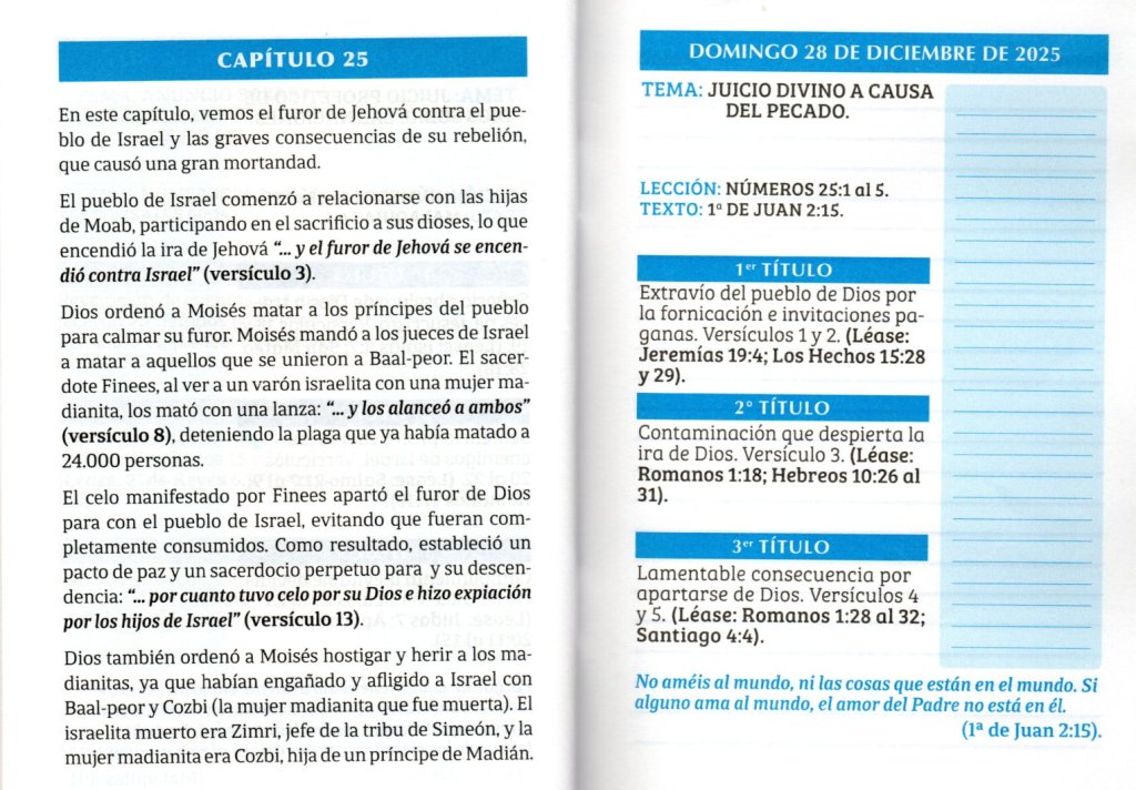 DOMINGO 28 DE DICIEMBRE DE 2025. “JUICIO DIVINO A CAUSA DEL&nbsp;PECADO”.