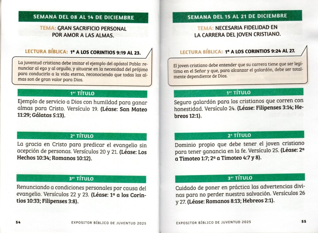 SEMANA DEL 08 AL 14 DE DICIEMBRE DE 2025. “GRAN SACRIFICIO PERSONAL POR AMOR A LAS&nbsp;ALMAS”.