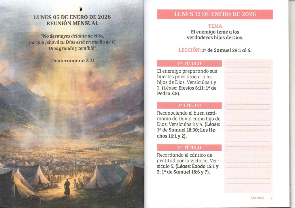 Lunes 12 de enero de 2026 “EL ENEMIGO TEME A LOS VERDADEROS HIJOS DE DIOS”.