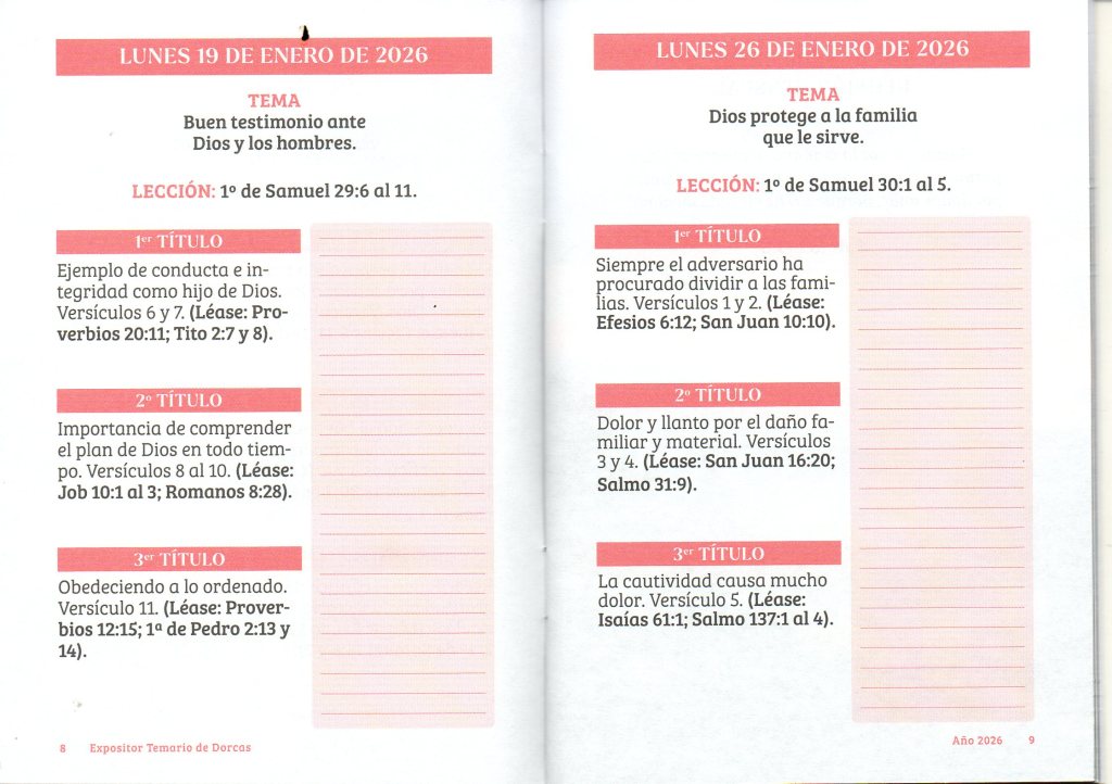 LUNES 26 DE ENÉRO DE 2026. «DIOS PROTEGE A LA FAMILIA QUE LE&nbsp;SIRVE»
