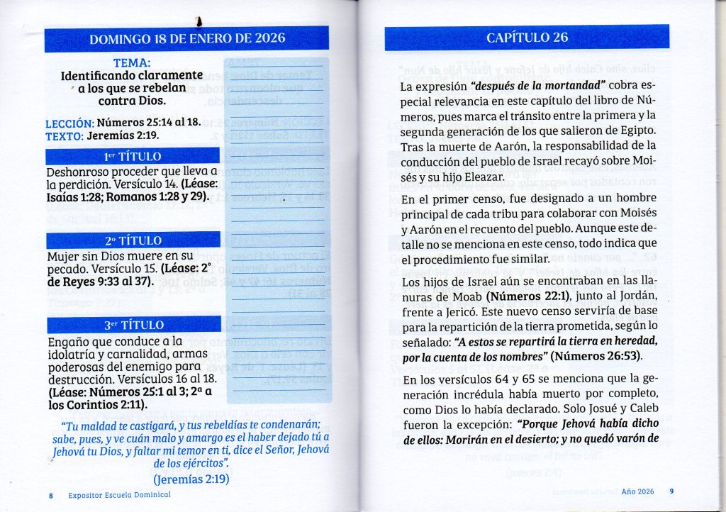 Domingo 18 De enero De 2026. “Identificando Claramente A Los Que Se Rebelan Contra&nbsp;Dios”.
