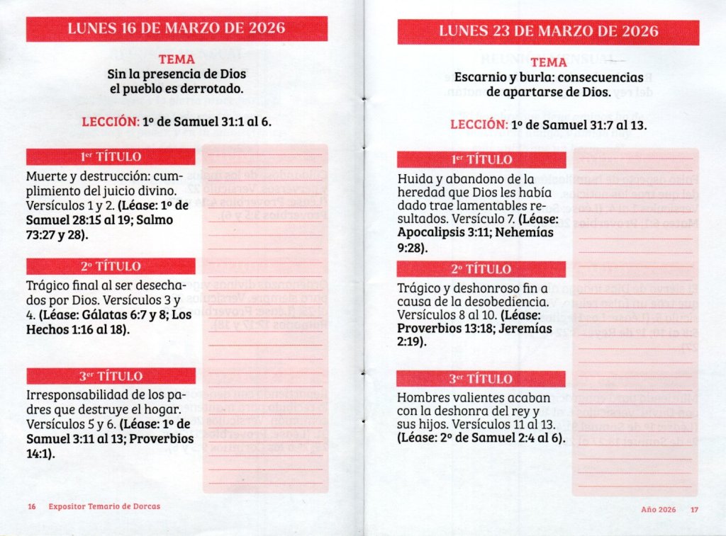 Lunes 23 de marzo de 2026. “ESCARNIO Y BURLA: CONSECUENCIAS DE APARTARSE DE DIOS”