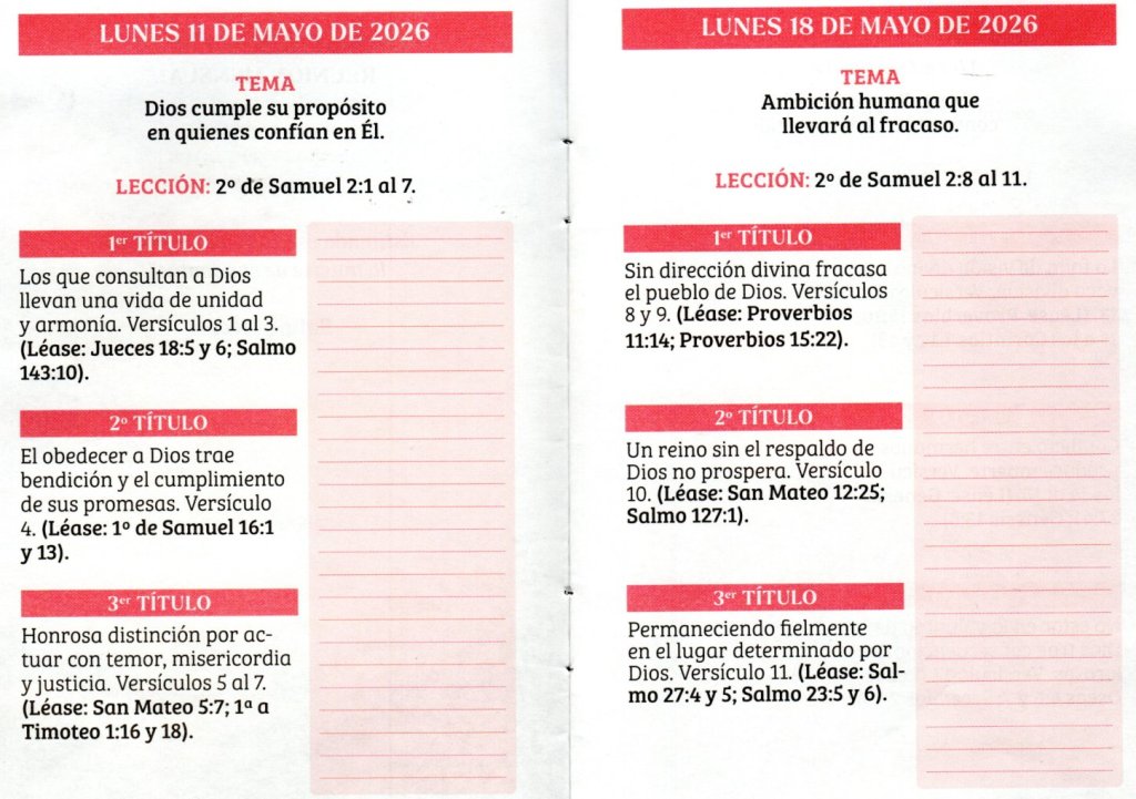 LUNES 18 DE MAYO DE 2026. “AMBICIÓN HUMANA QUE LLEVARÁ AL&nbsp;FRACASO”.
