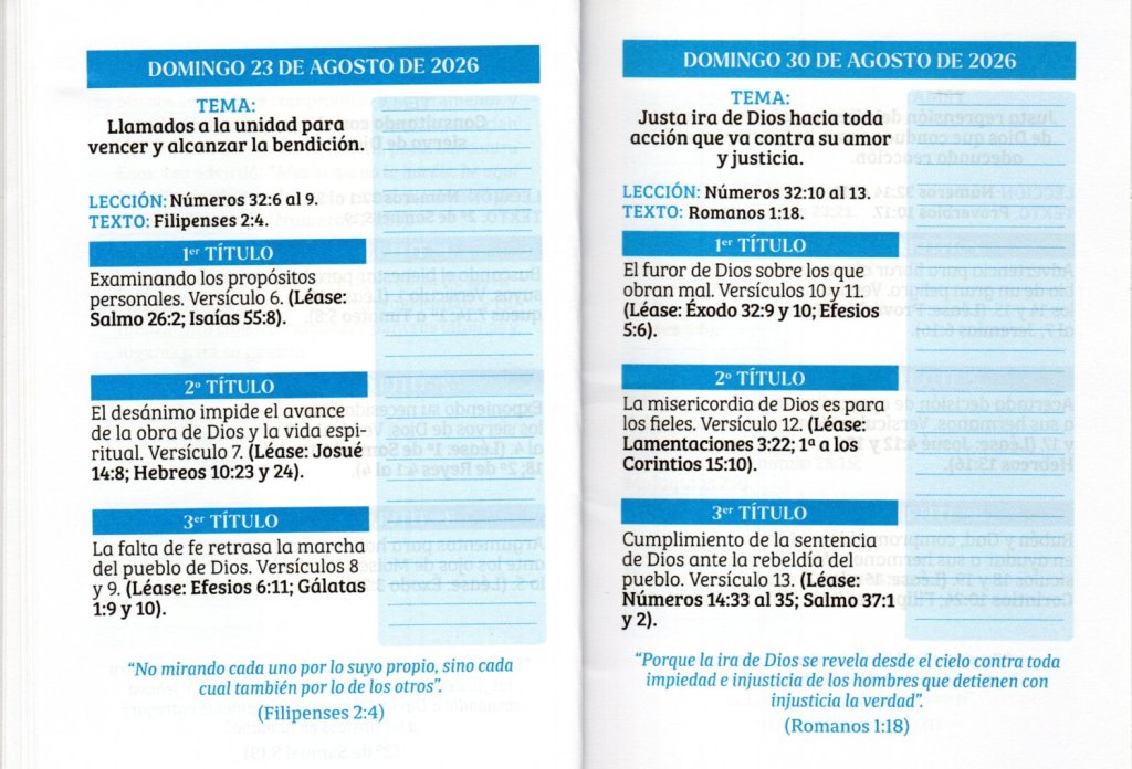 DOMINGO 30 DE AGOSTO DE 2026. «JUSTA IRA DE DIOS HACIA TODA ACCION QUE VA CONTRA SU AMOR Y JUSTICIA»